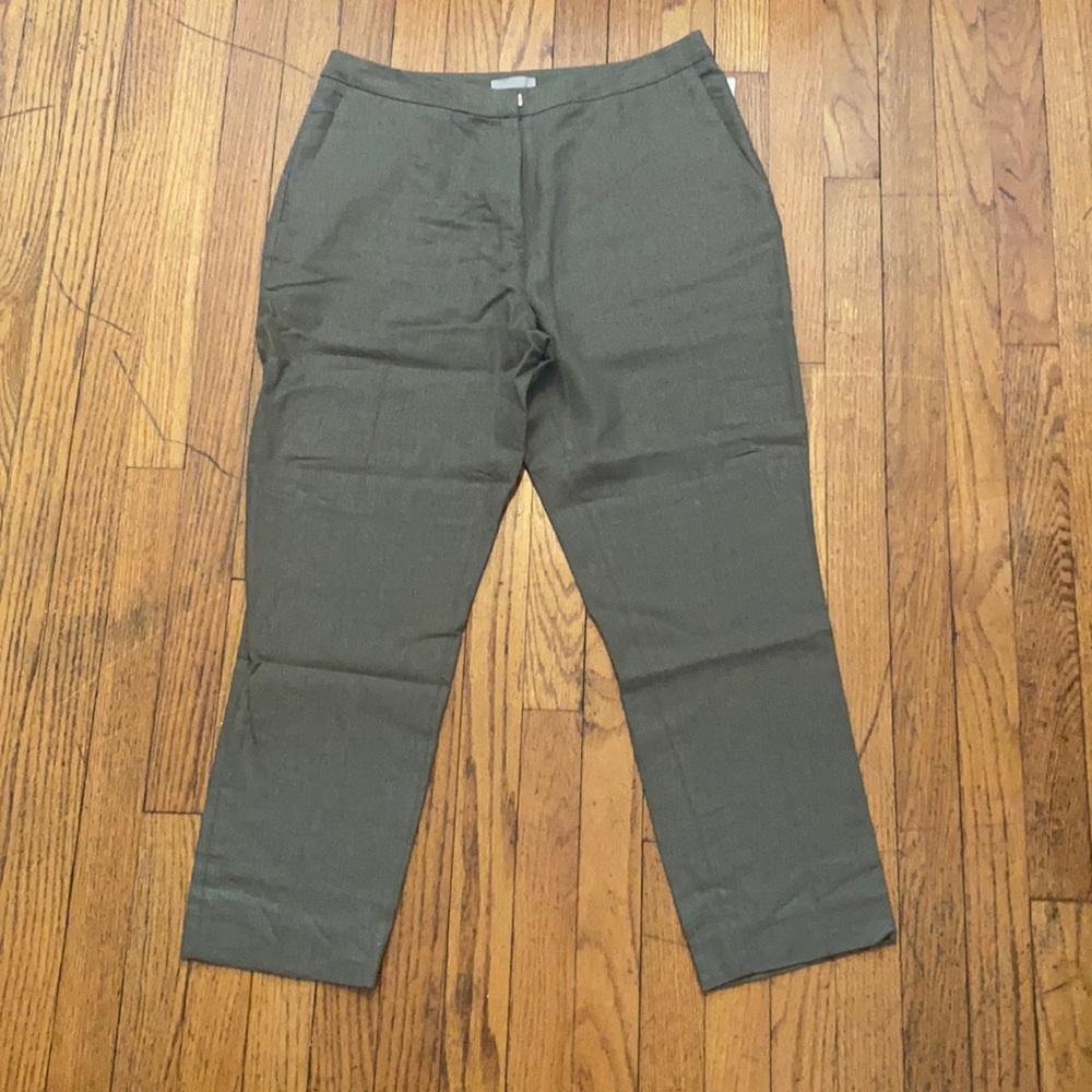 Green Linen Dress Pants